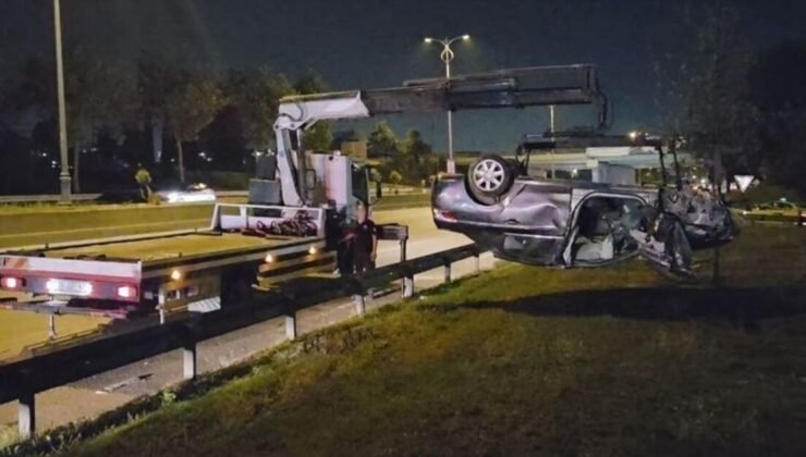 Bayrampaşa’da otomobil takla attı: 1 ölü, 3 yaralı