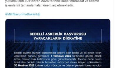 Bedelli Askerlik Ücreti 1 Temmuz’da Güncellenecek