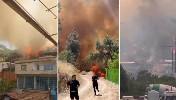 Bursa’da orman yangını! Alevler evlere sıçradı