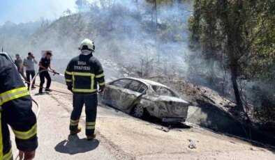 Çanakkale’de Trafik Kazası: Baba Yangında Hayatını Kaybetti