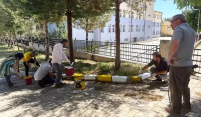 Gönüllü Öğretmenler Okul Bahçesini Renklendirdi