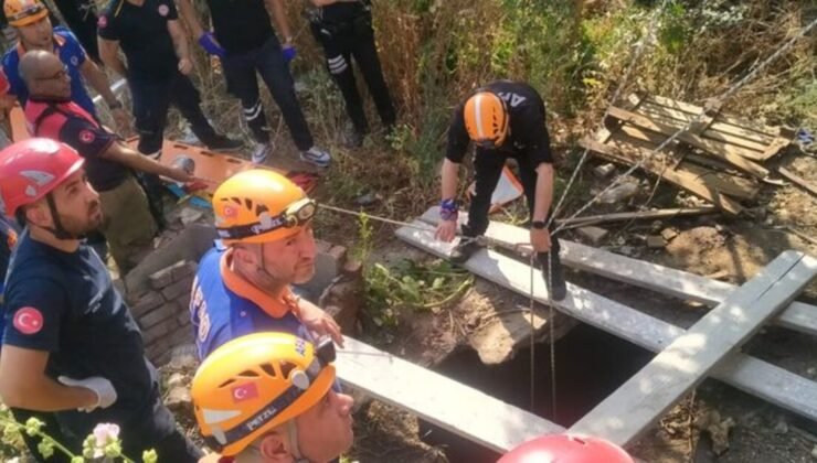 İzmir’de anne ve 2 çocuğu kuyuya düştü