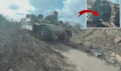 Kassam’dan İsrail askerlerine kanlı pusu! Tanka tırmanıp patlayıcıyı aracın içine bıraktı