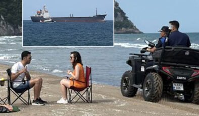 Mavi bayraklı İnkumu’nda mazot! Denize girmek 2 gün yasaklandı!