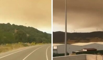 Sakarya’daki yangının dumanı Eskişehir’i kapladı