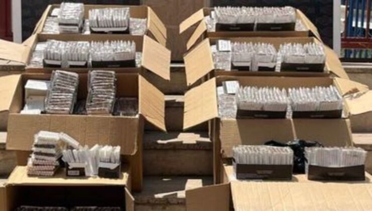 Salihli’de 58 bin 860 makaron ele geçirildi