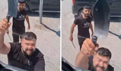 ‘Yol verme’ tartışmasında TIR’a satır ve bıçakla saldırdılar