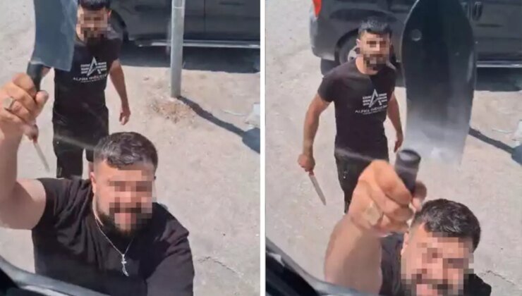 ‘Yol verme’ tartışmasında TIR’a satır ve bıçakla saldırdılar