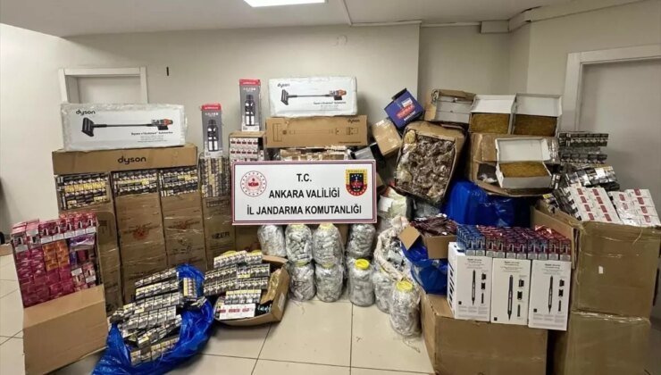 Ankara’da Durdurulan Tırda 7 Milyon Liralık Kaçak Tütün ve Elektronik Aletler Ele Geçirildi