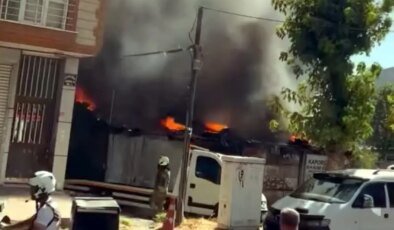 Avcılar’da Otomobil Boya Atölyesinde Yangın