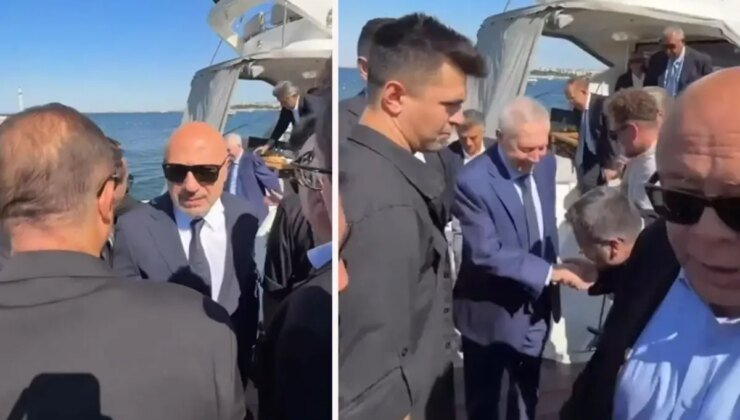 Aziz Yıldırım ve Hakan Bilal Kutlualp aynı tekneyle Yüksek Divan Kurulu Toplantısına geldi