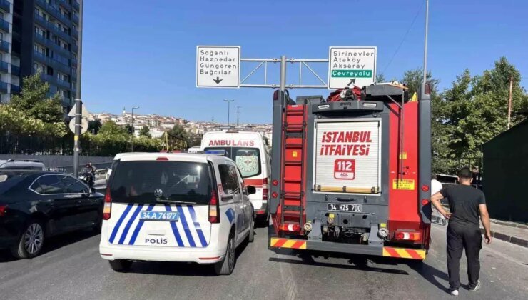 Bahçelievler’de Trafik Kazası: Park Halindeki Araca Çarpan Otomobil Takla Attı