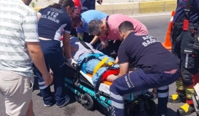 Balıkesir’de Takla Atan Araçta Sürücü Yaralandı