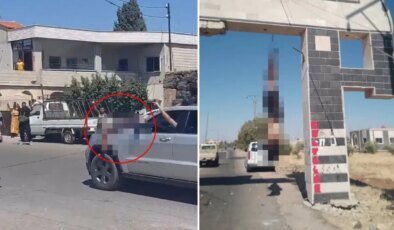 Bölgeden gelen görüntüler korkunç! Dürziler, öldürdükleri Arapları araba önünde gezdiriyor
