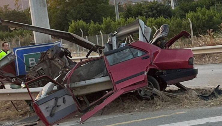 Bursa’da bariyerlere çarpan otomobilin sürücüsü öldü
