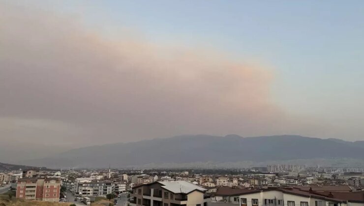 Bursa’daki orman yangınının dumanı kent semalarına ulaştı