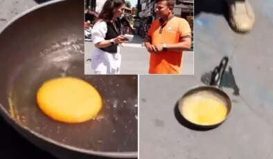 Canlı yayında bir garip "yumurta pişirme" deneyi! İzleyenler pek inanmadı