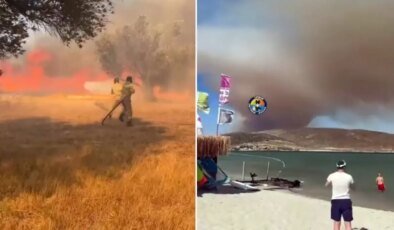 Çeşme ve Urla’da yangın! Bazı mahalleler tahliye edildi