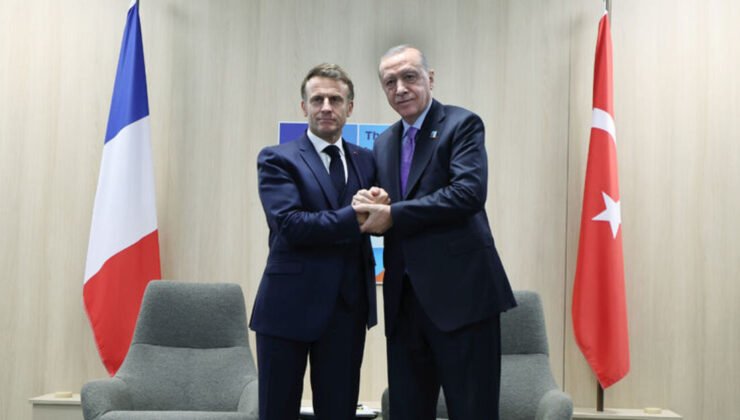 Cumhurbaşkanı Erdoğan Fransa Cumhurbaşkanı Macron ile görüştü