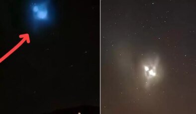 Gökyüzünde esrarengiz mavi ışık! Bir çok ilde görüldü