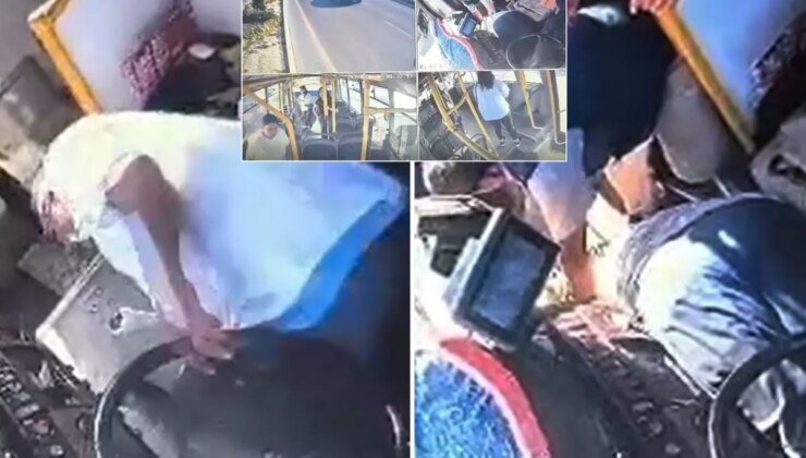Görüntü Türkiye’den! Otobüs şoförü, seyir halindeyken direksiyon başında öldü