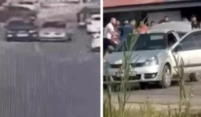 Husumetli ailelerin ilginç kavgası! Önce araçlarla birbirlerine çarptılar sonra bıçakları çektiler