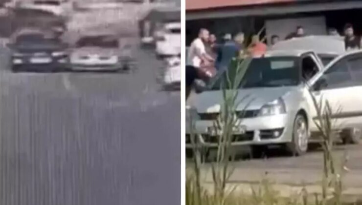 Husumetli ailelerin ilginç kavgası! Önce araçlarla birbirlerine çarptılar sonra bıçakları çektiler