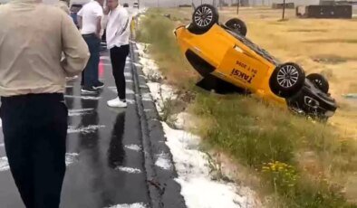 İğdır’da Dolu Yağışı Trafik Kazasına Neden Oldu