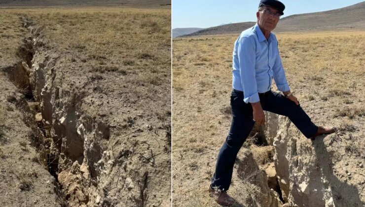 İki ilçe birbirinden ayrılıyor! Metrelerce uzunluğunda yarık nedeniyle mahalleli tedirgin