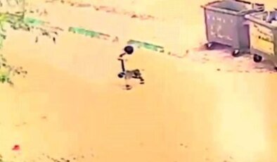 İnegöl’de Scooter Kullanan Çocuğa Otomobil Çarptı