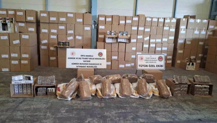 Kayseri’de Kaçak Tütün Operasyonu: 161 Kilo Tütün ve 3 Milyon Makaron Ele Geçirildi