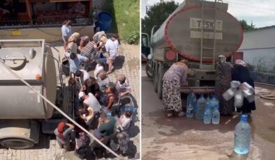 Kentte kriz derinleşiyor! Vatandaşlar tanker ve çeşme önlerinde kuyrukta