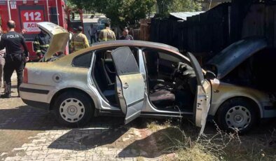 Kırıkkale’de Ot Yangını Garaja ve Otomobile Sıçradı