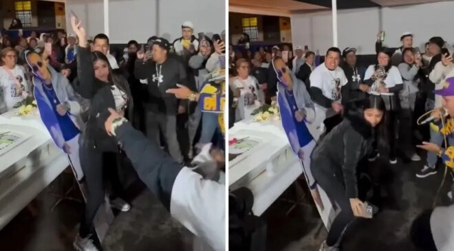 Kocasının tabunun yanında twerk yapan kadın sosyal medyayı ikiye böldü