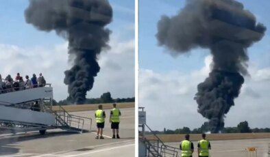 Londra’da yolcu uçağı piste çakıldı!