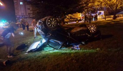 Nevşehir’de Kontrolden Çıkan Otomobil Takla Attı