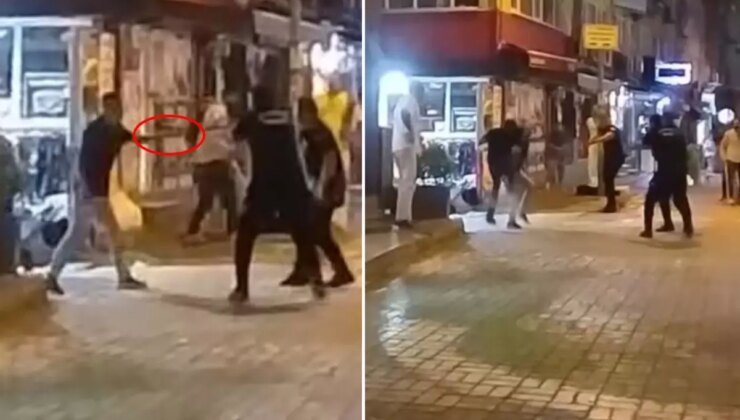 Polis kendisine bıçak çeken şahsı böyle etkisiz hale getirdi