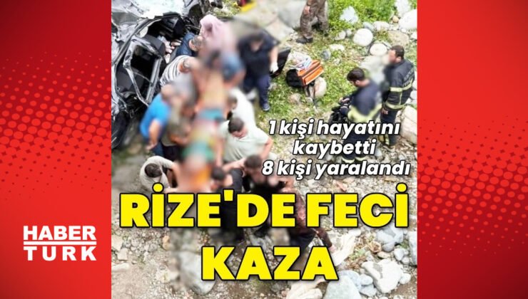 Rize’de iki otomobilin çarpıştığı kazada 1 kişi öldü, 8 kişi yaralandı