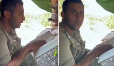 Şehit askerimizden geriye Kur’an- Kerim okuduğu görüntüler kaldı
