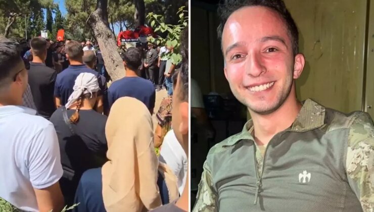 Şehit Ege Akar’ı arkadaşları Harbiye Marşı ile uğurladı