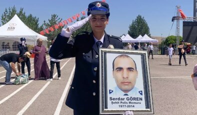Şehit polisin kızı da polis oldu