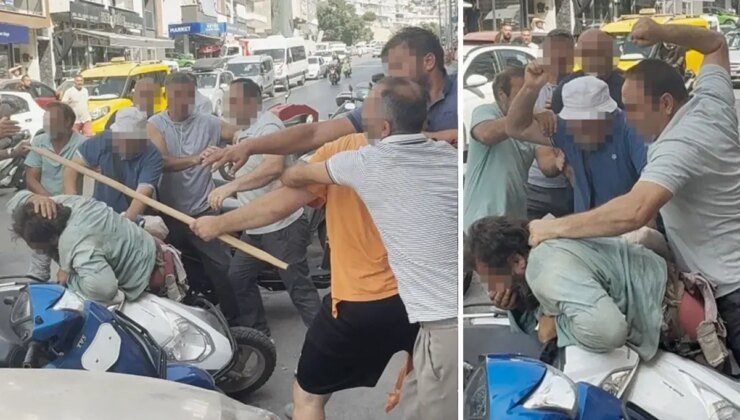 Yol ortasında yumruk ve sopalarla öldüresiye dövdüler