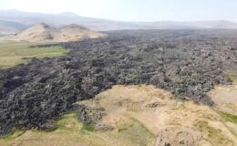 1855 yılında Tendürek Dağı’ndan akan lavların yuttuğu köyleri araştırıyorlar