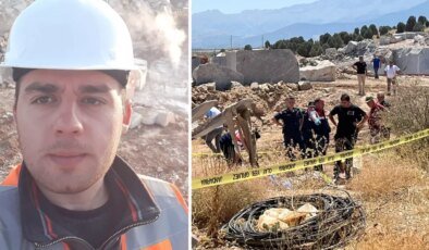 25 gündür çalıştığı mermer ocağında 3 tonluk bloğun altında kalan mühendis öldü