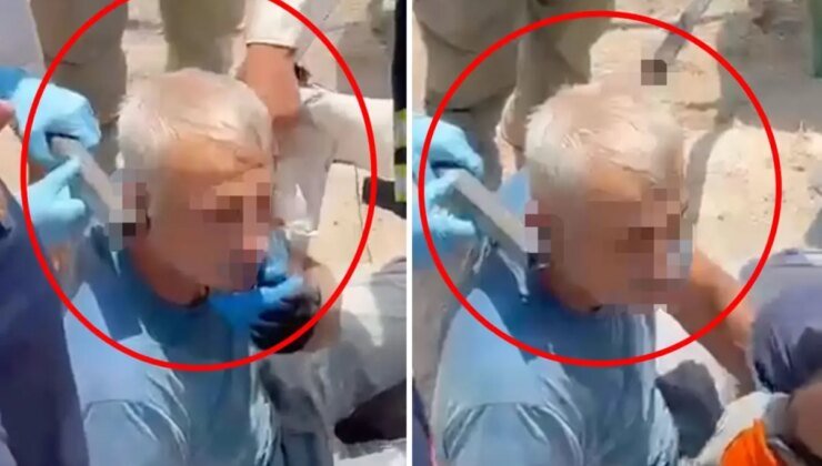 Arkeolojik kazı çalışmalarında başına demir saplanan işçi yaralandı