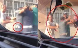 Belindeki bıçakla kavgaya girdi, sokak boks ringine döndü