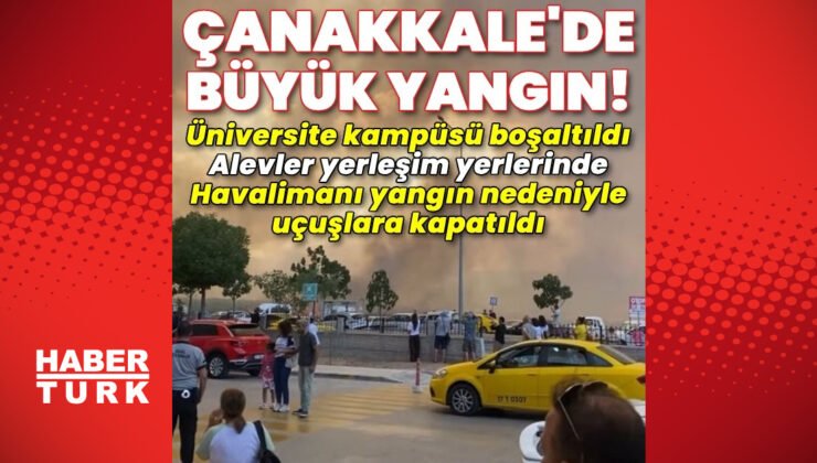 Çanakkale’de tarım arazisinde başlayıp ormana sıçrayan yangına müdahale ediliyor