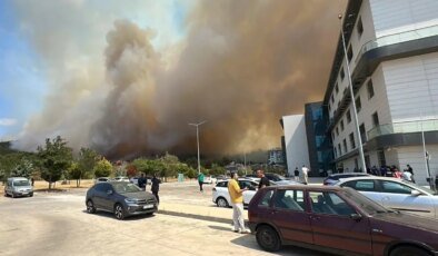 Çanakkale’deki orman yangını devlet hastanesine ulaştı! Hastalar tahliye ediliyor