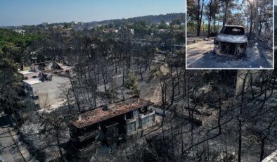 Çanakkale’deki yangın büyük ölçüde kontrol altına alındı, geriye bu manzara kaldı