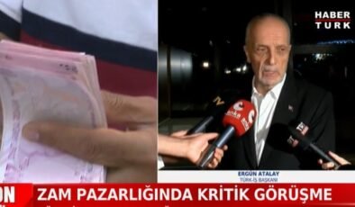 Cumhurbaşkanı Yardımcısı Cevdet Yılmaz ile TÜRK-İŞ Başkanı Ergün Atalay görüştü